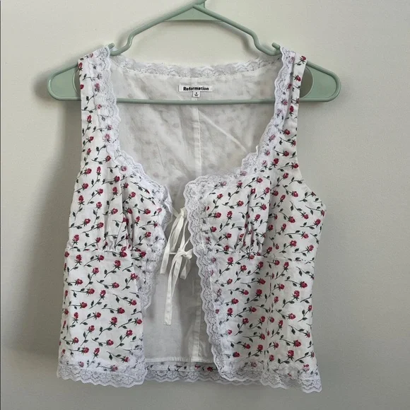 Reformation Rosalie Linen Top - Picture 3 of 6